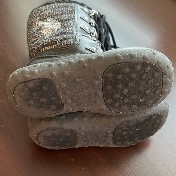 Little Girls U.S. Polo Assn Snow Boots Black Size 7 - Picture 9 of 9